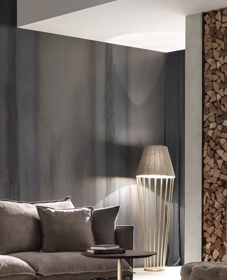 Sofia high floor lamp with low lampshade - Cantori